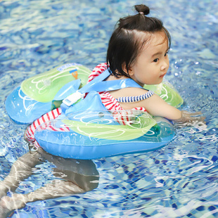 婴儿游泳圈游泳馆趴圈双气囊防翻防呛水宝宝，腋下圈小孩0-6岁脖圈