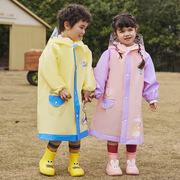 韩版儿童卡通大帽檐，雨衣宝宝幼儿园小学，卡通雨披男女童雨衣