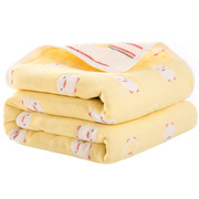 六层纱布童被纯棉毛巾，毯子单人夏凉被婴，儿童新生包被午睡空调盖毯