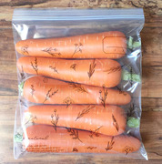 超实惠18个装植物密语大号双封条自封袋水果蔬菜保鲜袋密实袋