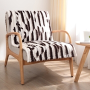 加厚毛绒单人沙发垫四季防滑椅垫坐垫条纹组合沙发套罩定制盖布
