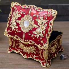 锌合金首饰盒欧式玫瑰花珠宝盒
