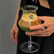 ins风反口鸡尾酒杯花瓶创意造型北欧个性调酒杯咖啡杯冰水晶玻璃