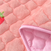 珊瑚绒床单单件冬季毛绒，毛毯保暖铺床法兰绒，毯子垫床加厚双层防滑