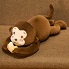 可爱猴子毛绒玩具抱枕公仔，趴趴猪睡觉大号布娃娃，陪你睡觉长条枕