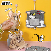 AFGH正版猫和老鼠TOM JERRY可收纳洗脸巾擦手巾可挂式加厚吸水
