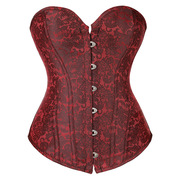 深红色束腰美体托胸宫廷塑身衣 婚纱束身corset紧身上衣A105