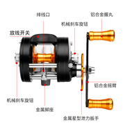 定制伽藤路亚鼓轮 全金属 打黑雷强离心刹车防炸线海钓铁板远投鱼