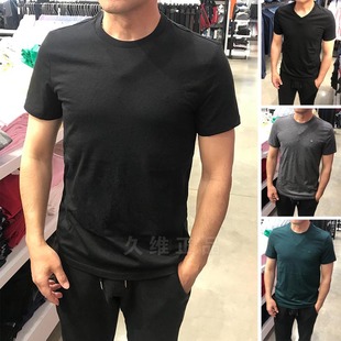 CK Calvin Klein男夏季亲肤舒适修身纯棉纯色圆领V领短袖t恤