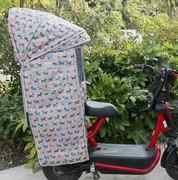 电动瓶车后座椅遮阳雨篷自行车后置幼儿童座椅雨棚挡风罩加大棉棚