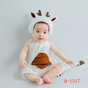 2024新年儿童摄影服装宝宝百天照服饰道具婴儿半岁拍照写真衣服