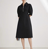 意大利设计朗法式收腰小黑裙24年轻商务连衣裙春装女