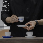 元薪号景德镇陶瓷咖啡杯设计感小众杯碟套装酒店餐厅下午花茶杯