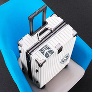 德国工艺行李箱男铝框旅行箱直角28寸学生密码箱女复古拉杆箱皮箱