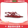 99新未使用香港直邮PRADA 女士红色漆皮夹脚凉鞋 1Y032M-069-