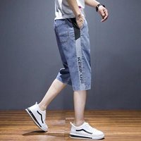 牛仔短裤男夏季薄款中裤子