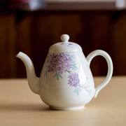无聊茶友手绘紫藤花茶壶泡茶壶，草木灰家用功夫沏茶壶一人用