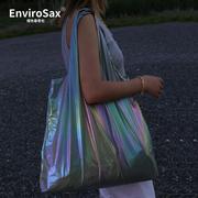 EnviroSax拉链款闪烁星河系列 轻便可折叠环保袋时尚购物袋单肩包