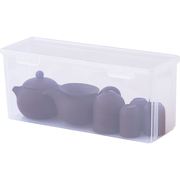 茶具收纳盒家用桌面带盖防尘放功夫茶杯，碗茶壶容量整理储存置物架