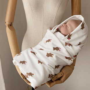 为了许多汉堡包新生婴儿春夏秋冬包巾，抱毯襁褓巾纯棉透气包单产房