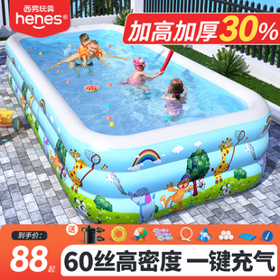 儿童充气游泳池加厚大人小孩，宝宝婴儿泳池家用大型水池男女孩玩具
