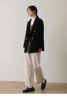 新韩系双面羊绒大衣女西装短款休闲双排扣外套
