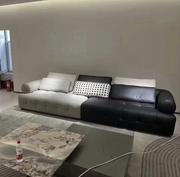 直排沙发小户型客厅现代简约2024生态皮猫抓皮轻奢网红沙发