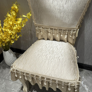 欧式茶餐桌椅垫套装四季通用防滑可拆洗高档轻奢家用椅子坐垫定制