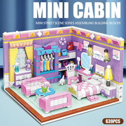 女童拼图积木拼装女孩系列公主玩具卧室套装厨房别墅房子过家家