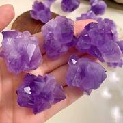 天然紫水晶碎石原石 紫晶簇紫晶花水晶香薰扩香石 DIY饰品吊坠
