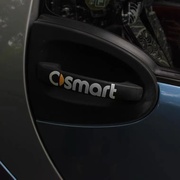 适用smart汽车改装装饰贴纸门把手小贴斯玛特，门拉手个性反光车贴