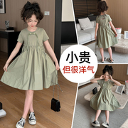 女童夏装连衣裙女孩新中式中国风洋气公主裙子，中大儿童夏季潮9岁8