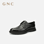 GNC冬季商场同款鳄鱼纹牛皮男鞋系带商务正装英伦风经典