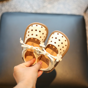 女宝宝鞋子夏季女童公主凉鞋透气软底婴儿学步鞋镂空小皮鞋单鞋