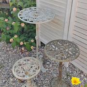 铁艺高脚花凳铸铁，做旧花架户外庭院花园，落地阳台客厅花盆托架底座