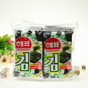 5包起韩国进口海牌海飘芥末番茄，烤海苔即食烤紫菜，2g*8包袋