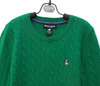 韩国小熊羊绒衫绿色，扭花绿熊紫标女装，款小码打底毛衣150-155
