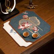 餐桌垫棉麻中式餐垫隔热垫四季通用茶几垫家用杯垫古典支持定制