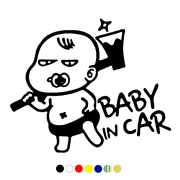 18x15cm BABY IN CAR汽车贴纸