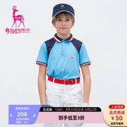 童装夏季SVG高尔夫亲子短袖中大童套头T恤翻领POLO衫
