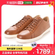 日本直邮Cole Haan男士休闲鞋板鞋棕色平底低帮系带舒适柔软