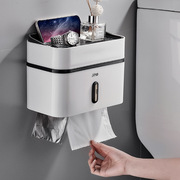卫生间纸巾盒免打孔壁挂创意防水抽纸卷纸厕所厕纸盒卫生纸置物架