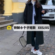 145小个子小码毛呢外套女150cm矮个子宽松中长款茧型大衣XXS码春