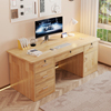 电脑桌家用实木办公桌简约现代学生书桌写字桌椅小户型桌子工作台