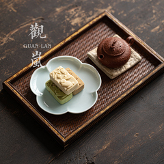 观岚手工陶瓷中式茶点盘