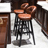 吧台椅现代简约高凳子酒吧收银台椅子实木高脚凳家用吧椅前台吧凳