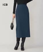 icb日系秋冬季通勤职业ol混纺，直筒中长半身裙过膝铅笔裙商场同款