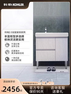 科勒浴室柜组合玲纳2.0 卫生间洗脸盆柜组合现代简约小户型洗漱台