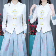 新中式国风套装女春夏季2024时尚半身裙旗袍马面裙两件套女春