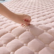 纯色牛奶绒床垫垫褥软垫，家用珊瑚法兰绒，床褥子床毯子垫被冬季加厚